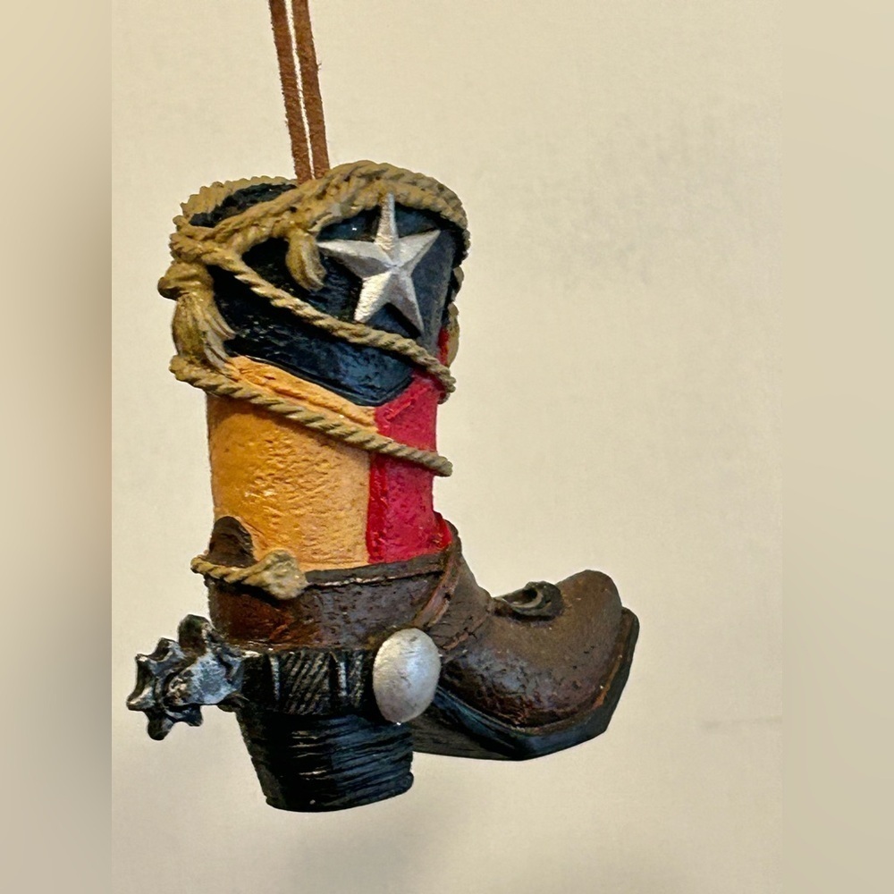 Country Western Cowboy Cowgirl Boot m Holiday Ornament Gift Rustic Home Decor - Picture 6 of 12